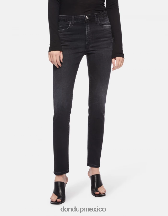 negro DONDUP mujer Vaqueros súper ajustados iris en denim elástico vestir D0VXD78