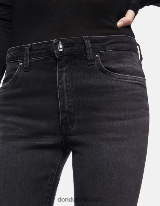 negro DONDUP mujer Vaqueros súper ajustados iris en denim elástico vestir D0VXD78