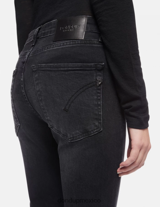 negro DONDUP mujer Vaqueros súper ajustados iris en denim elástico vestir D0VXD78
