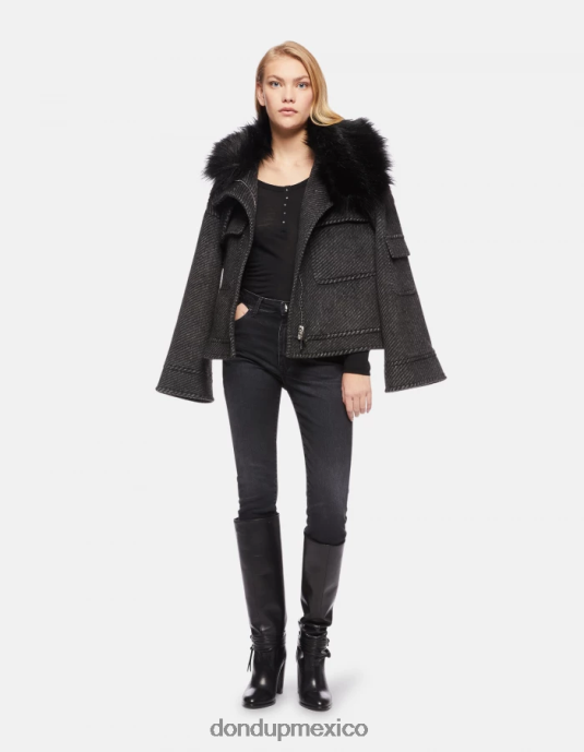 negro DONDUP mujer Vaqueros súper ajustados iris en denim elástico vestir D0VXD78