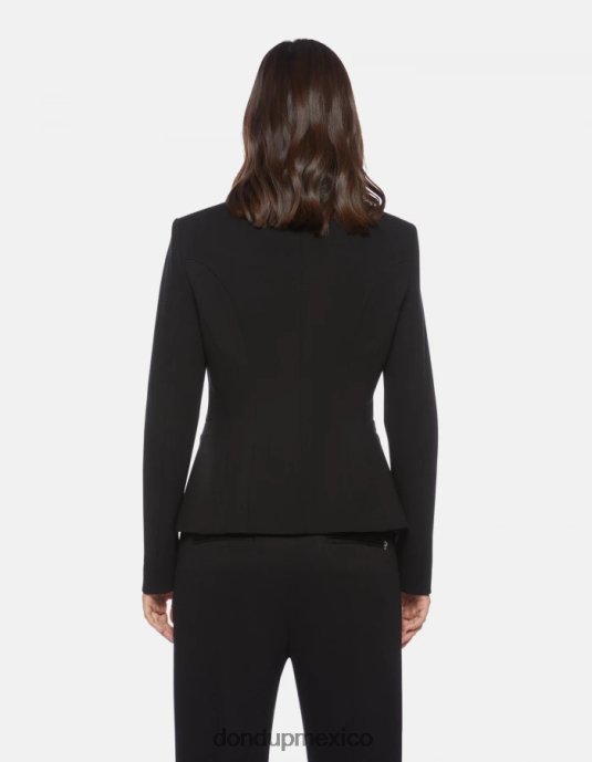 negro DONDUP mujer blazer de punto con doble botonadura vestir D0VXD390