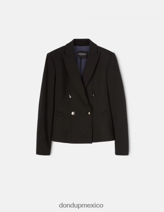 negro DONDUP mujer blazer de punto con doble botonadura vestir D0VXD390