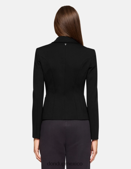 negro DONDUP mujer blazer de punto con doble botonadura vestir D0VXD392