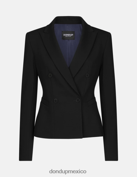 negro DONDUP mujer blazer de punto con doble botonadura vestir D0VXD392