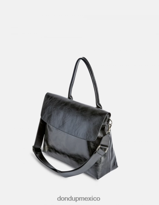 negro DONDUP mujer bolso de cuero brillante accesorios D0VXD484