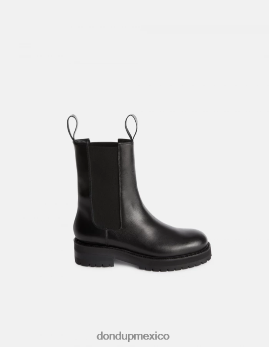 negro DONDUP mujer botas beatle de piel de becerro napa calzado D0VXD459
