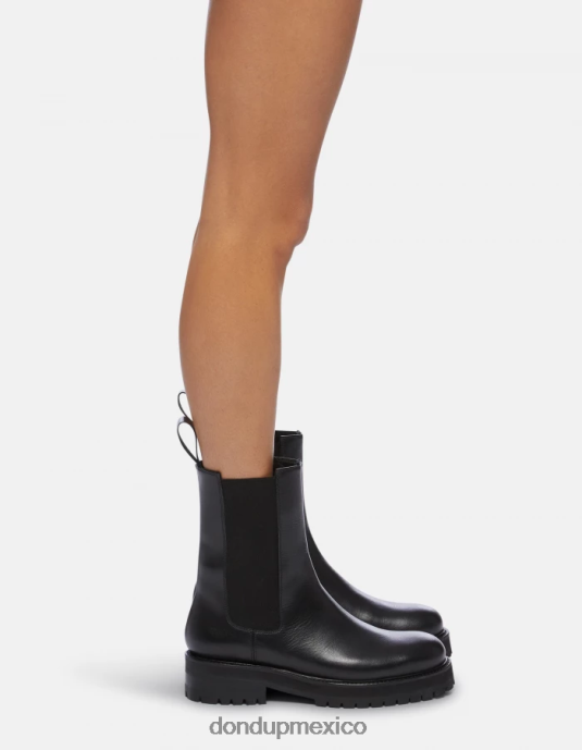 negro DONDUP mujer botas beatle de piel de becerro napa calzado D0VXD459
