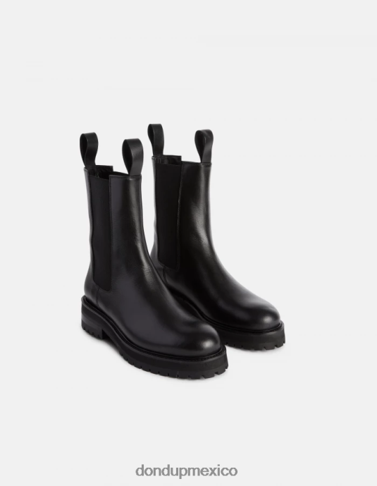 negro DONDUP mujer botas beatle de piel de becerro napa calzado D0VXD459