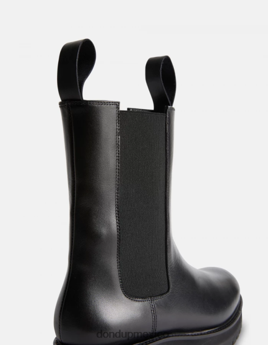negro DONDUP mujer botas beatle de piel de becerro napa calzado D0VXD459