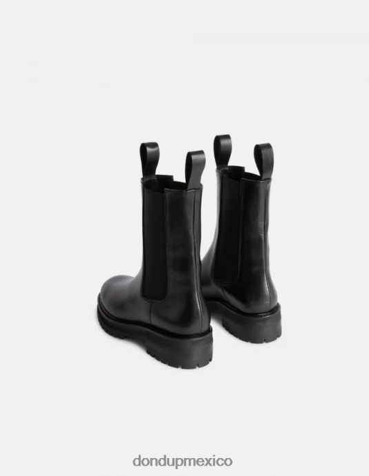 negro DONDUP mujer botas beatle de piel de becerro napa calzado D0VXD459