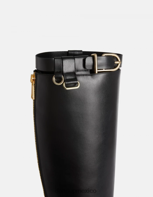 negro DONDUP mujer botas de piel de becerro napa calzado D0VXD456