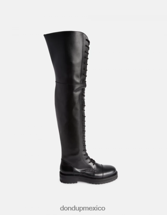 negro DONDUP mujer botas de piel de becerro napa calzado D0VXD458