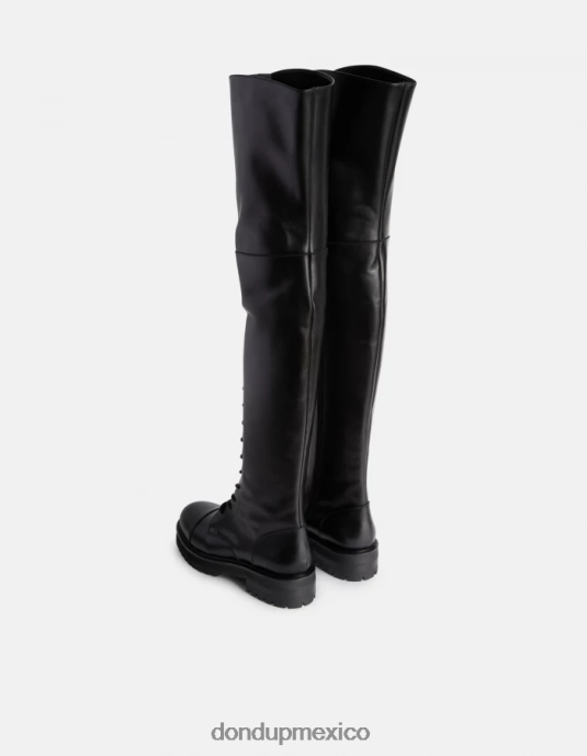 negro DONDUP mujer botas de piel de becerro napa calzado D0VXD458