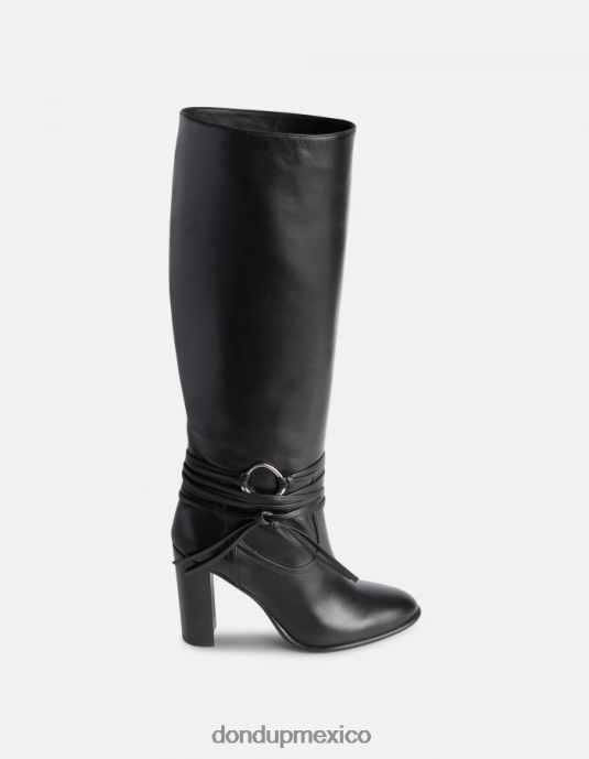 negro DONDUP mujer botas de piel de cordero calzado D0VXD506