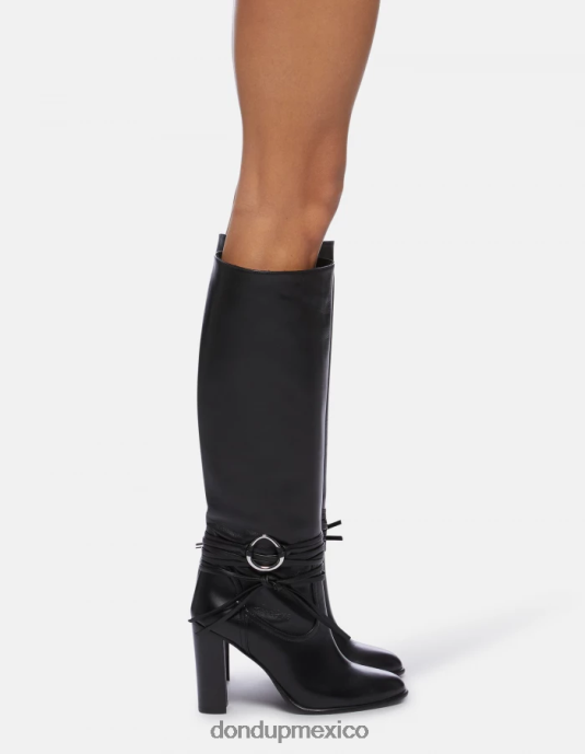 negro DONDUP mujer botas de piel de cordero calzado D0VXD506