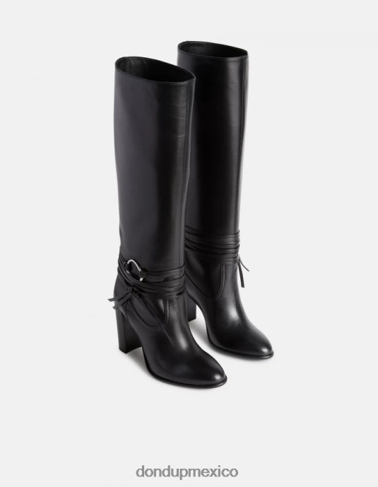 negro DONDUP mujer botas de piel de cordero calzado D0VXD506