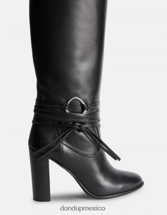 negro DONDUP mujer botas de piel de cordero calzado D0VXD506