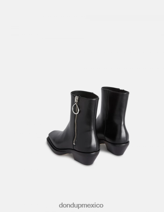 negro DONDUP mujer botas vaqueras de piel de becerro napa calzado D0VXD462