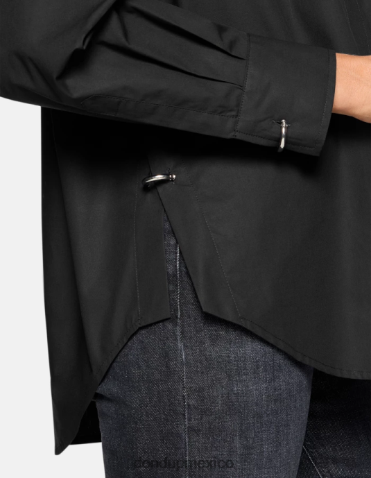 negro DONDUP mujer camisa de popelina oversize vestir D0VXD242
