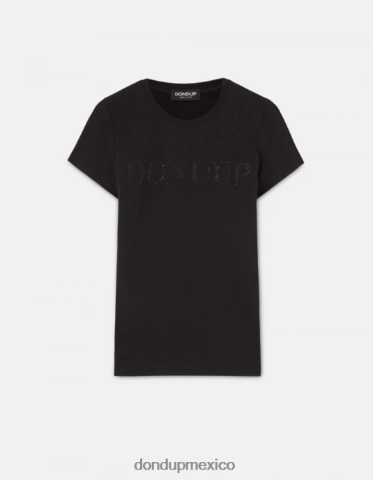negro DONDUP mujer camiseta ajustada de punto vestir D0VXD439