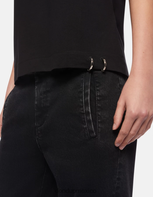 negro DONDUP mujer camiseta de punto regular fit vestir D0VXD411