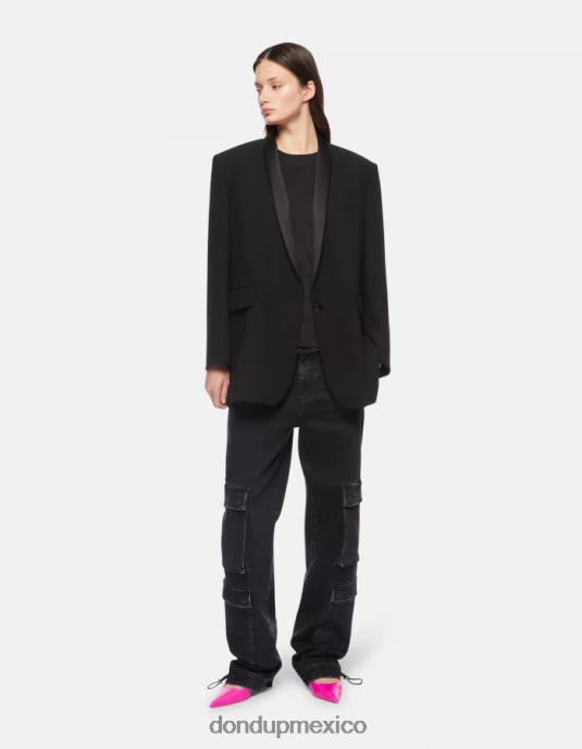 negro DONDUP mujer camiseta de punto regular fit vestir D0VXD413