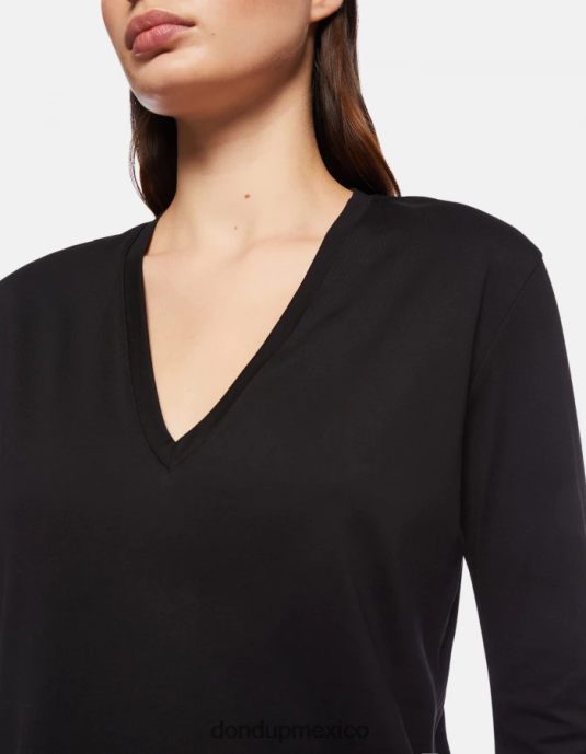 negro DONDUP mujer camiseta de punto regular fit vestir D0VXD448