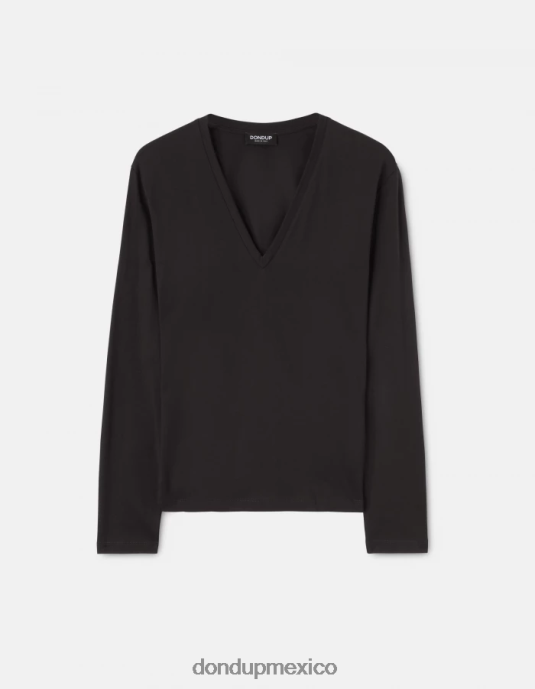 negro DONDUP mujer camiseta de punto regular fit vestir D0VXD448