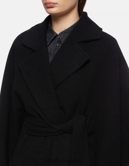negro DONDUP mujer capa de lana accesorios D0VXD469