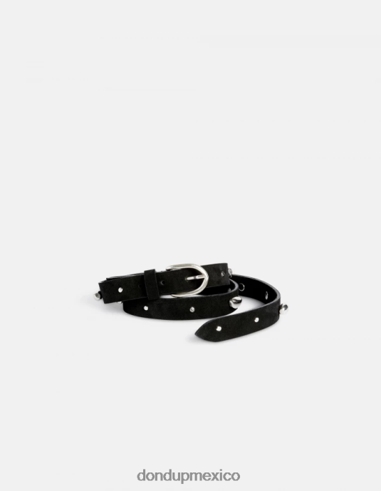 negro DONDUP mujer cinturón de gamuza accesorios D0VXD478