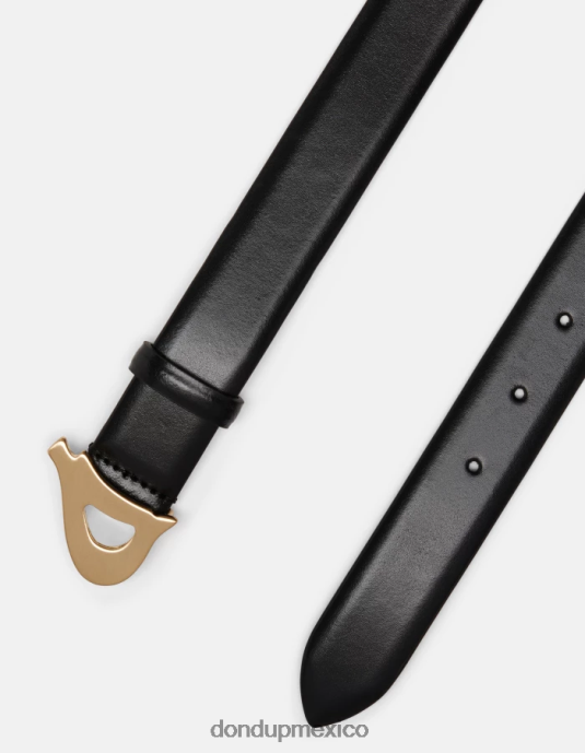 negro DONDUP mujer cinturón de piel de becerro accesorios D0VXD481