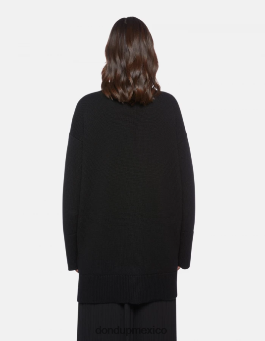 negro DONDUP mujer cárdigan oversize de lana vestir D0VXD318