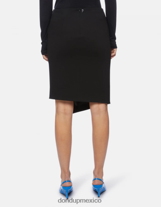 negro DONDUP mujer falda midi de punto vestir D0VXD402