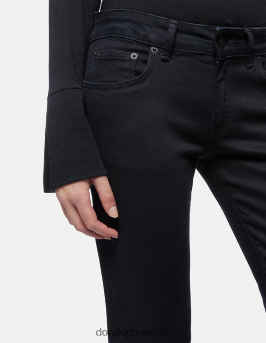 negro DONDUP mujer jeans gaia de denim elástico súper ajustados vestir D0VXD83