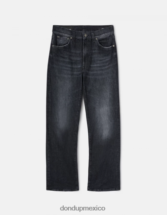 negro DONDUP mujer jeans mabel de mezclilla elástica con pernera ancha vestir D0VXD104