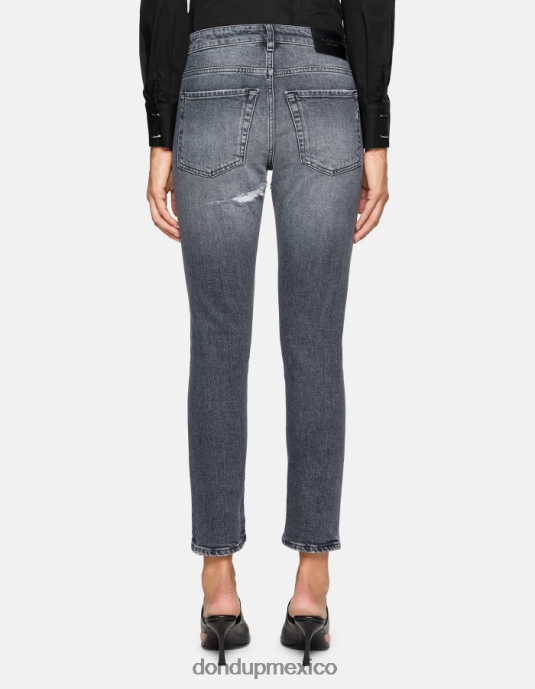 negro DONDUP mujer jeans mila carrot fit de denim elástico vestir D0VXD40
