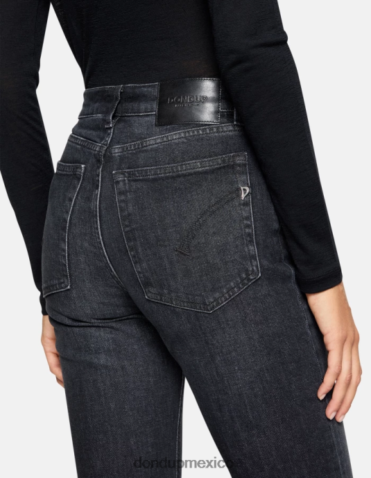 negro DONDUP mujer jeans olivia de denim elástico con corte bootcut vestir D0VXD58
