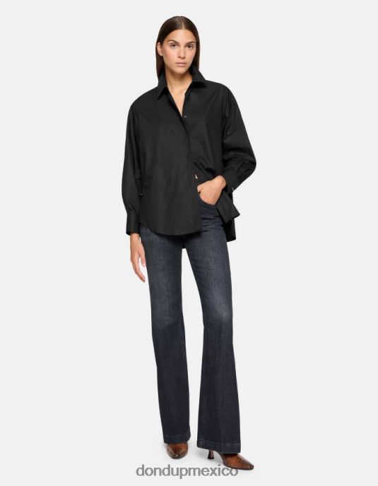 negro DONDUP mujer jeans olivia de denim elástico con corte bootcut vestir D0VXD58