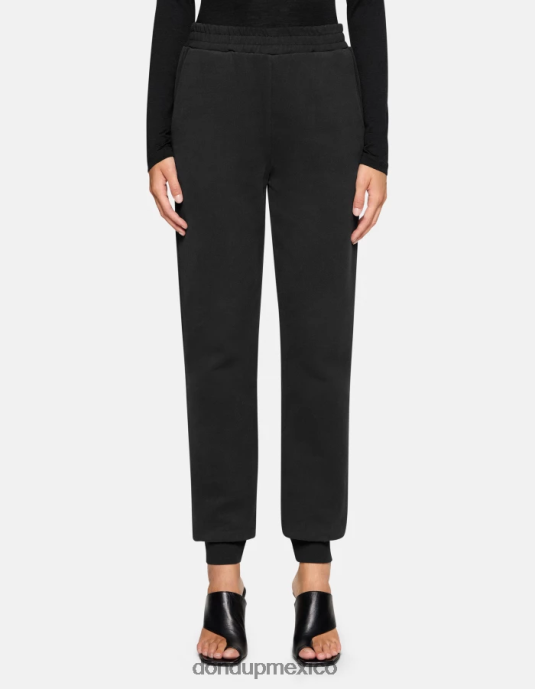 negro DONDUP mujer joggers regular fit de lana vestir D0VXD139