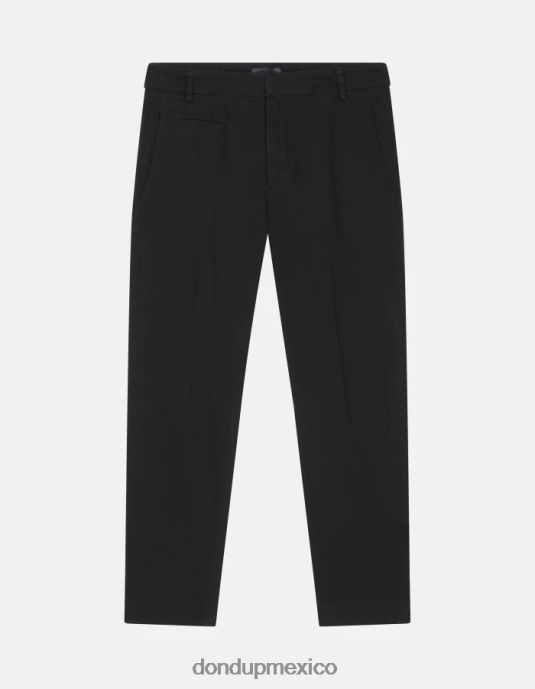 negro DONDUP mujer pantalones ariel carrot-fit de algodón de 27 pulgadas vestir D0VXD165