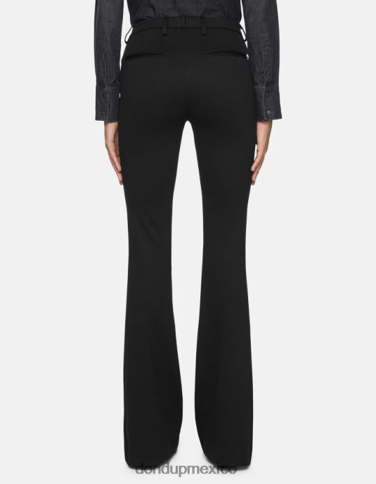 negro DONDUP mujer pantalones bootcut Lexi de punto vestir D0VXD158
