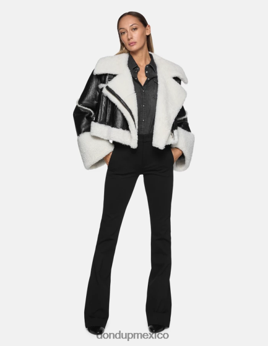 negro DONDUP mujer pantalones bootcut Lexi de punto vestir D0VXD204