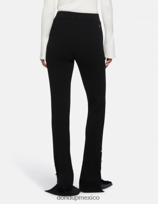 negro DONDUP mujer pantalones bootcut de viscosa vestir D0VXD218