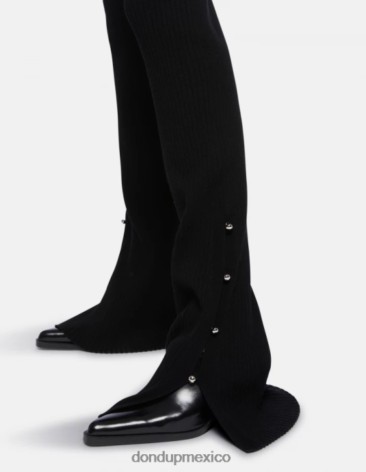 negro DONDUP mujer pantalones bootcut de viscosa vestir D0VXD218
