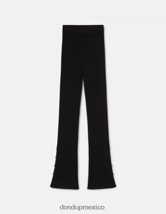 negro DONDUP mujer pantalones bootcut de viscosa vestir D0VXD218