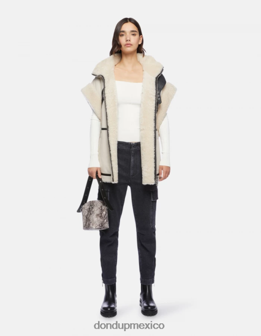 negro DONDUP mujer pantalones cargo de mezclilla elástica Eve vestir D0VXD160