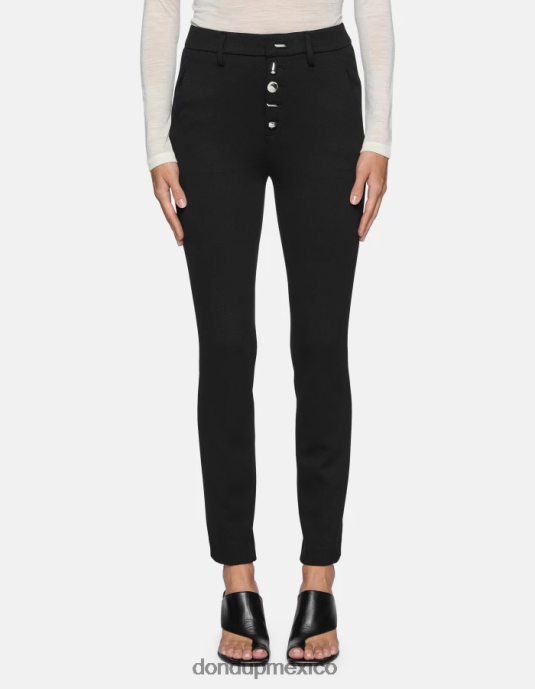negro DONDUP mujer pantalones carmen slim de punto vestir D0VXD236