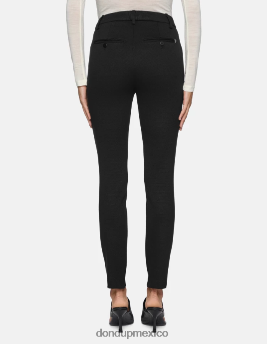negro DONDUP mujer pantalones carmen slim de punto vestir D0VXD236