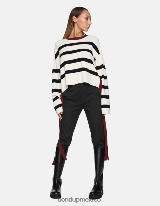 negro DONDUP mujer pantalones carrot fit de algodón ariel vestir D0VXD200