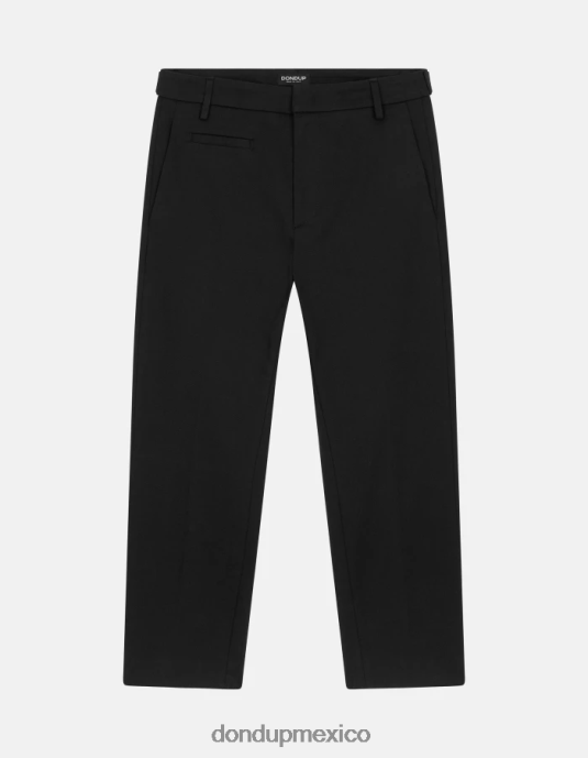 negro DONDUP mujer pantalones carrot fit de algodón ariel vestir D0VXD200
